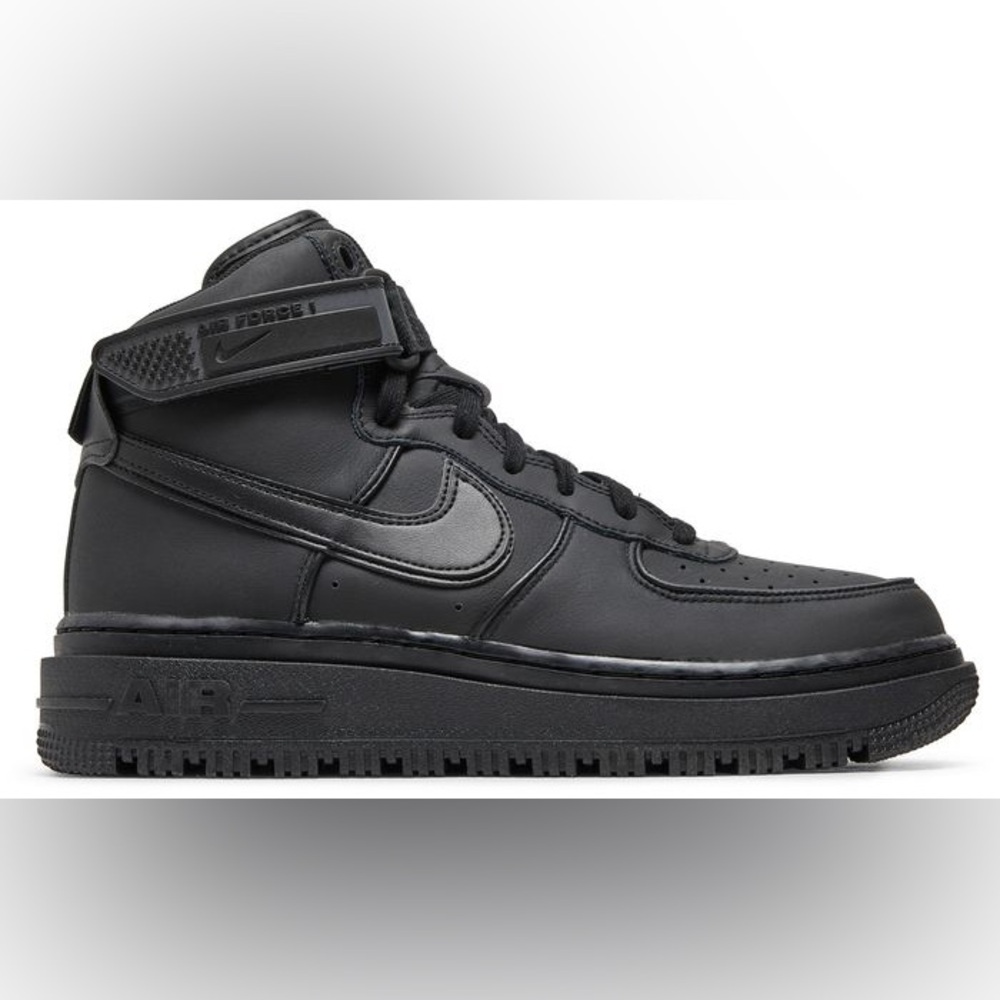 Nike Air Force 1 Boot All Black Anthracite Leather High-Tops Sneakers Size 13